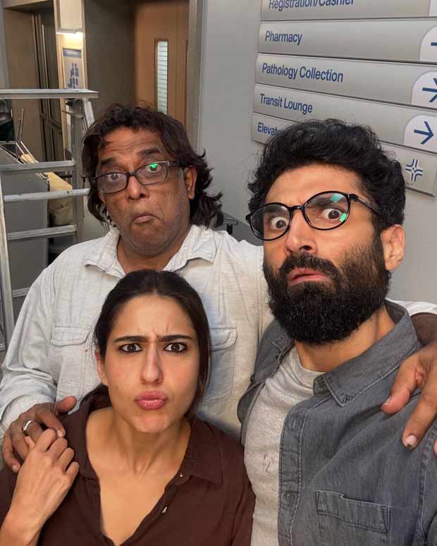 Aditya Roy Kapur, Sara Ali Khan and Anurag Basu pull up goofy faces in Metro In Dino set pictures “Madness mein hum teeno” Aditya Roy Kapur, Sara Ali Khan and Anurag Basu pull up goofy faces in Metro In Dino set pictures “Madness mein hum teeno”