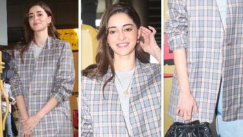 Ananya Panday turns heads at the airport with checked blazer, denim jeans, and Chanel backpack worth Rs. 5 lakh approximately