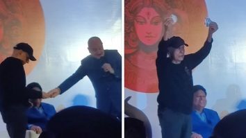 Anupam Kher lovingly hands Rs. 300 to Mahesh Bhatt as guru dakshina at Indira Entertainment’s launch event; says “If a biopic is made on my life, Bhatt saab would have a very important role”