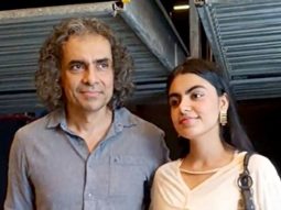Imtiaz Ali strikes a pose as he makes an appearance with this daughter