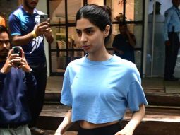 Khushi Kapoor gets clicked outside gym in her sporty outfit