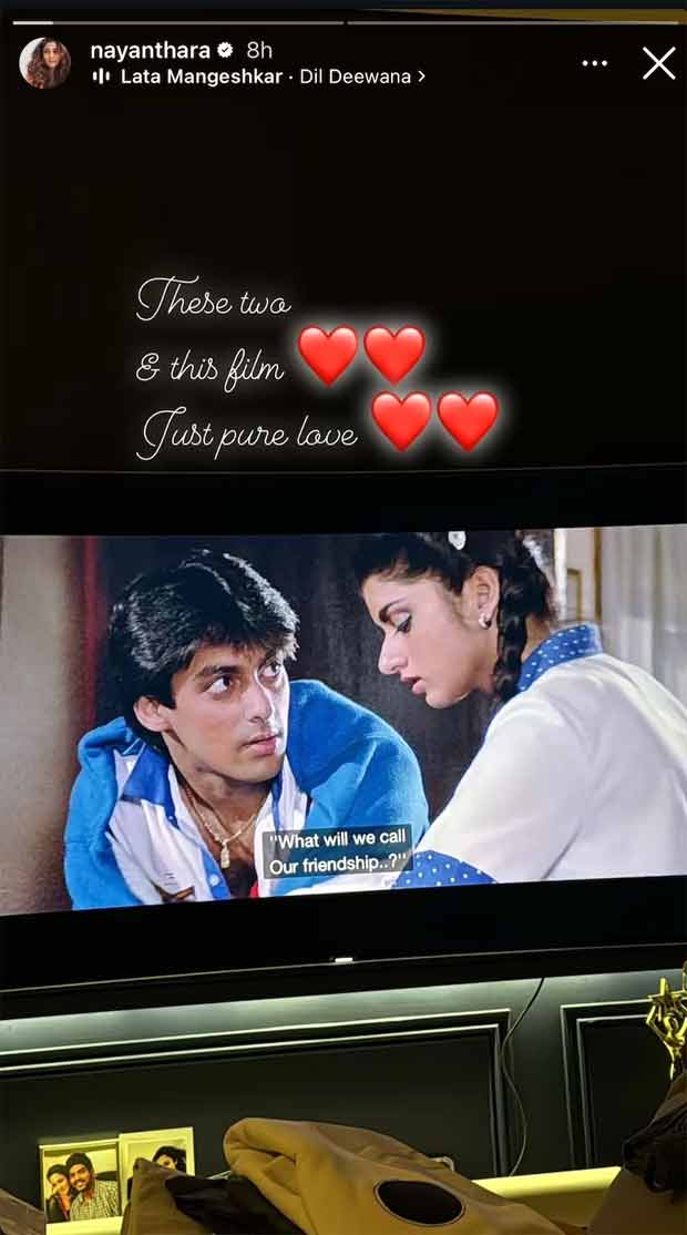 Nayanthara enjoys Salman Khan and Bhagyashree's classic love story Maine Pyar Kiya “These two and this film. Just pure love”