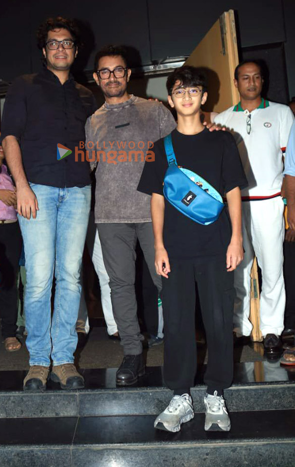 Photos: Aamir Khan snapped with sons Junaid and Azad in Bandra