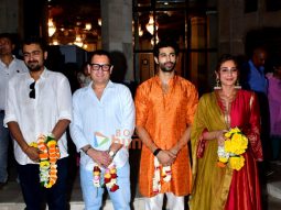 Photos: Dhvani Bhanushali, Aashim Gulati and Vinod Bhanushali visit ISKCON Temple, Juhu
