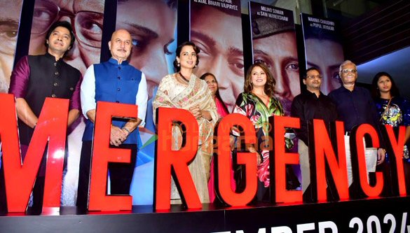 photos kangana ranaut anupam kher shreyas talpade mahima choudhary and others snapped at the trailer launch of their film emergency 3