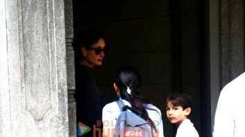 Photos: Kareena Kapoor Khan, Karisma Kapoor and Taimur Ali Khan snapped at Randhir Kapoor’s house in Bandra