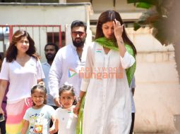 Photos: Shilpa Shetty, Raj Kundra and Shamita Shetty snapped attending an Independence Day celebration