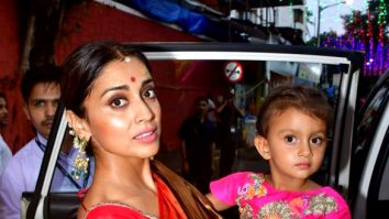 Photos: Shriya Saran snapped with her daughter at ISKCON temple in Juhu