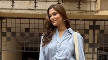 Pretty smile! Saiee Manjrekar poses for paps as she gets clicked in the city