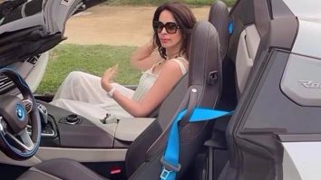 Matching cars with outfit! Mallika Sherawat shines in white