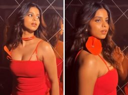 Suhana Khan wows in red asymmetrical David Koma dress with lace and ruffles