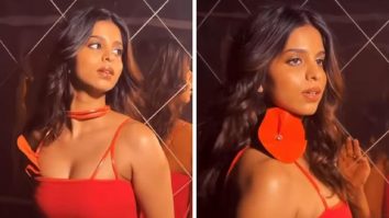 Suhana Khan wows in red asymmetrical David Koma dress with lace and ruffles