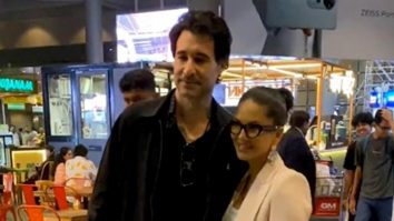 Sunny Leone walks hand in hand with husband Daniel Weber at the airport