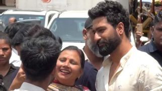 Vicky Kaushal poses for a selfie with a fan at Siddhivinayak temple