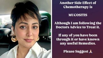 Hina Khan reveals struggle with Mucositis from Chemotherapy, seeks prayers and remedies