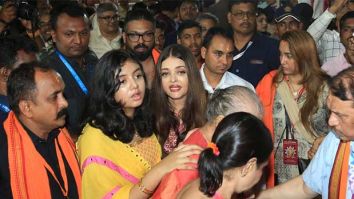 Aishwarya Rai visits GSB Ganpati pandal with daughter Aaradhya and mother for Ganpati darshan in Mumbai