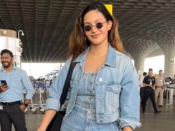 Denim airport look for the win! Amyra Dastur