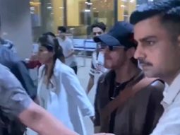 In a leather jacket mood today! Shah Rukh Khan at the airport