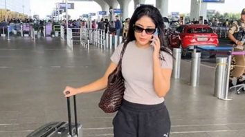 Kritika Kamra greets paps with a smile as she gets clicked at the airport