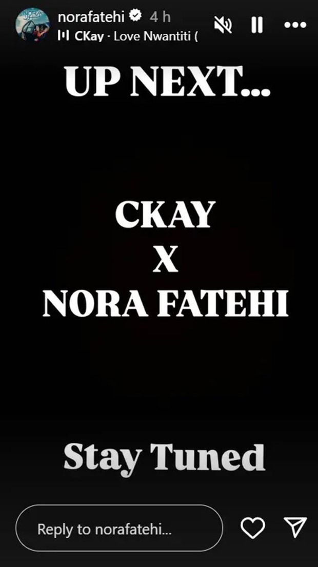 Nora Fatehi teams up with Nigerian singer CKay for new track