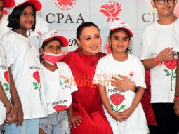 Photos: Rani Mukerji snapped at the launch of Cancer Rose Day program