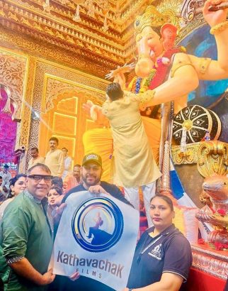 Raaj Shaandilyaa and Vimal Lahoti unveil Kathavachak Films at Lalbaug Cha Raja ahead of release of first project Vicky Vidya Ka Woh Wala Video