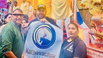 Raaj Shaandilyaa and Vimal Lahoti unveil Kathavachak Films at Lalbaug Cha Raja ahead of release of first project Vicky Vidya Ka Woh Wala Video
