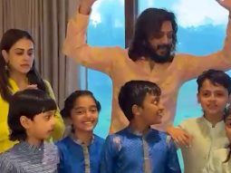 Riteish Deshmukh makes eco-friendly Ganesha with kids at home!
