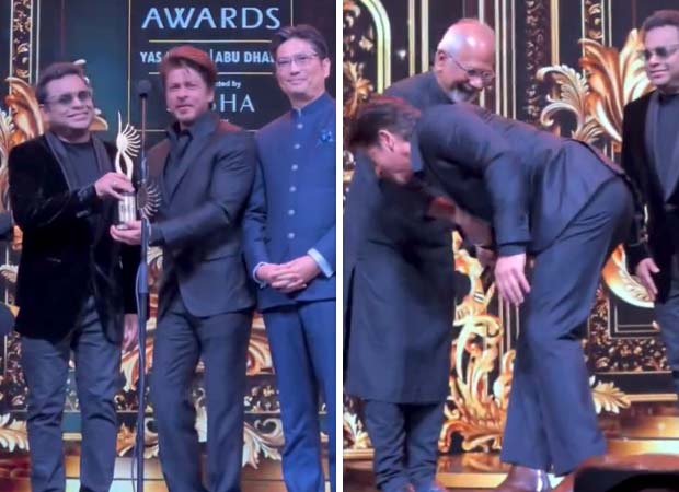 Shah Rukh Khan touches Mani Ratnam’s feet as he receives award for Best Actor for Jawan at IIFA 2024