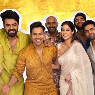 Varun Dhawan goes shirtless, Sanya Malhotra stuns in red saree in