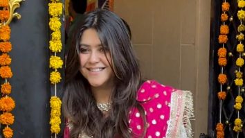 Ektaa R Kapoor looks flawless in her festive look for the day