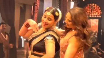 Vidya Balan gracefully resumes dancing after stumbling on stage during Ami Je Tomar 3.0 performance with Madhuri Dixit