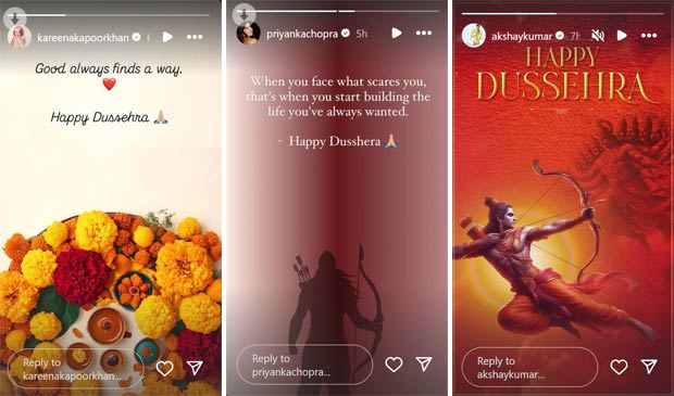 Dussehra 2024: Kareena Kapoor Khan, Priyanka Chopra, Akshay Kumar, Kartik Aaryan, and others share their best wishes