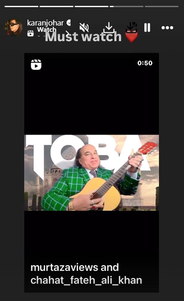 Karan Johar REACTS to Chahat Fateh Ali Khan’s ‘Toba Toba’ version of ‘Tauba Tauba’; Karan Aujla says, “Uncle na kro, please”