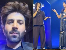 Kartik Aaryan has a fanboy moment over Sonu Nigam and Shreya Ghoshal’s ‘Ami Je Tomar 3.0’ duet at Bhool Bhulaiyaa 3 album launch, watch