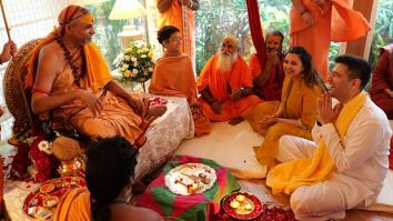 Parineeti Chopra and Raghav Chadha receive blessings from Shankaracharya Ji as he visits their home