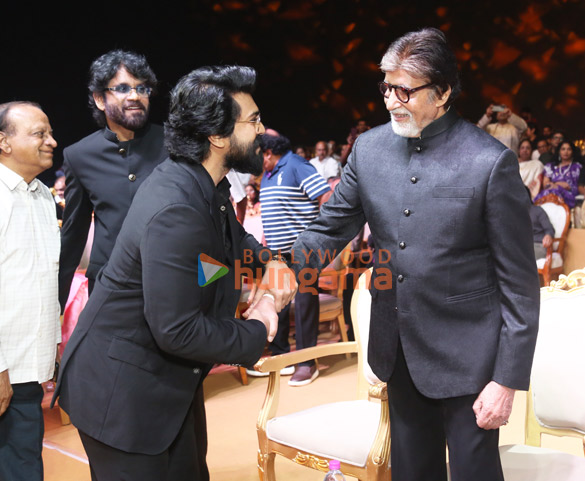 photos megastar chiranjeevi felicitated by amitabh bachchan at anr awards in presence of ram charan and others 102 4