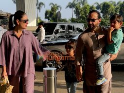Photos: Saif Ali Khan, Kareena Kapoor Khan, Vijay Deverakonda and Stebin Ben snapped at the airport