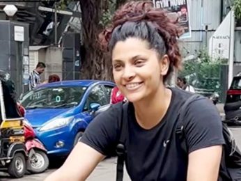 Reels- Saiyami Kher Spotted Cycling In Bandra