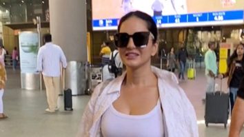 Sunny Leone gets clicked by paps at the airport
