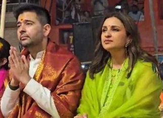 Parineeti Chopra and Raghav Chadha visit Dashashwamedh Ghat to seek blessings in Varanasi, perform Ganga Aarti