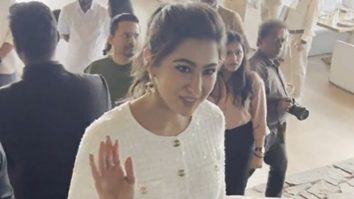 Sara Ali Khan papped wearing a white shimmery dress