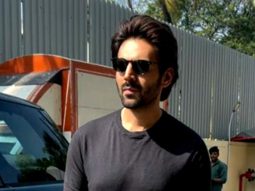 Kartik Aaryan papped in casual black