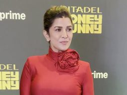 Nimrat Kaur at the blue carpet premiere of Citadel Honey Bunny