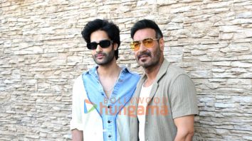 Photos: Ajay Devgn and Aaman Devgan snapped promoting Azaad