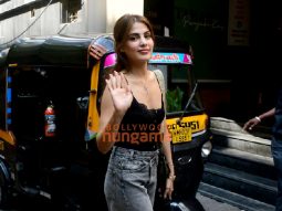 Photos: Rhea Chakraborty spotted outside a salon in Bandra