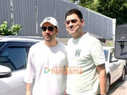 Photos: Varun Dhawan, Murad Khetani and Rohit Dhawan visit PVR Juhu to watch reactions to Baby John teaser