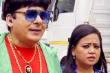 Comedy legends Bharti Singh and Sudesh Lehri papped together on the sets of laughter chef