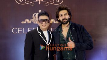 Photos: Anees Bazmee celebrates 45 years in the industry with Bhushan Kumar, Kartik Aaryan and others