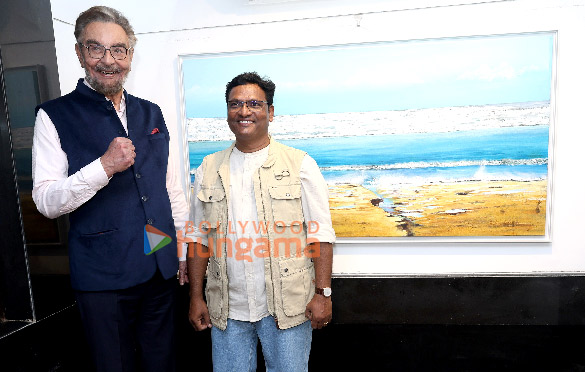 photos kabir bedi parveen dusanj and others snapped at the inauguration of dilip malis art show whispers of nature 2